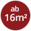 Raumgröße 16–18 m²